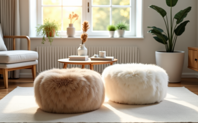 Tabourets en fourrure : la touche cocooning indispensable pour votre intérieur