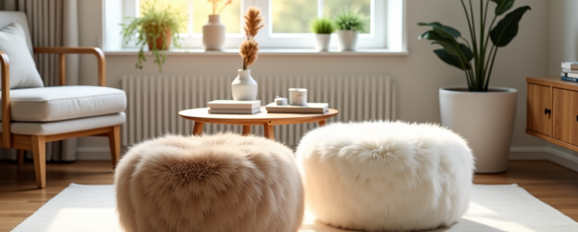 Tabourets en fourrure : la touche cocooning indispensable pour votre intérieur